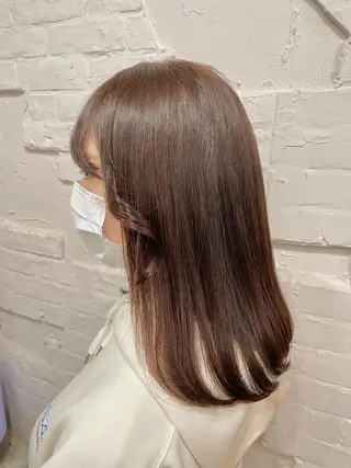 ミディアム カラー 【ピンク/韓国ヘア/ ヘアセット】亜海のヘアスタイル