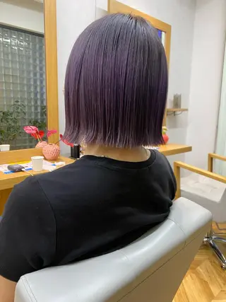 カラー 🌈今野佑哉 ショートボブブリーチのヘアスタイル