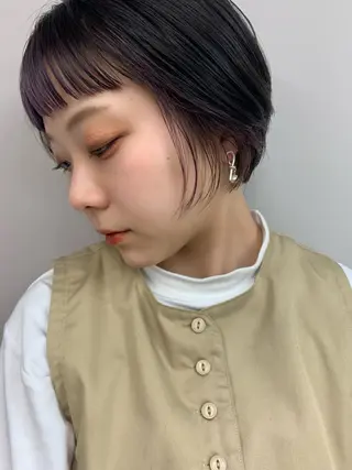 ショート カラー パーマ/ボブ/ 神戸/豊浦翔太のヘアスタイル