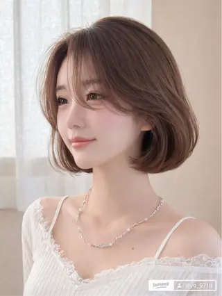 ショート カラー 木元 瑛✂︎ボブのヘアスタイル