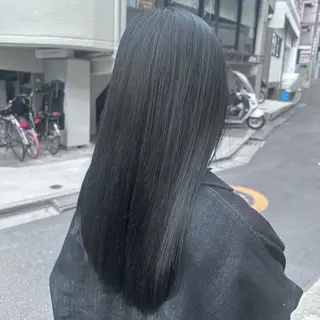 ロング カラー ハイレイヤー/ウルフ 吉田ジョウのヘアスタイル