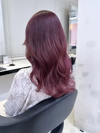 カラー 韓国風レイヤー透明感 艶髪カラー/岡田悠希のヘアスタイル