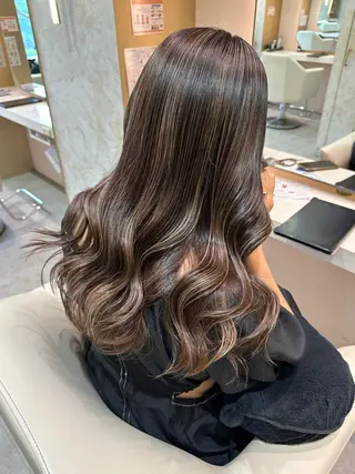 ロング カラー 店長/mao/ 前髪/顔周りカットのヘアスタイル