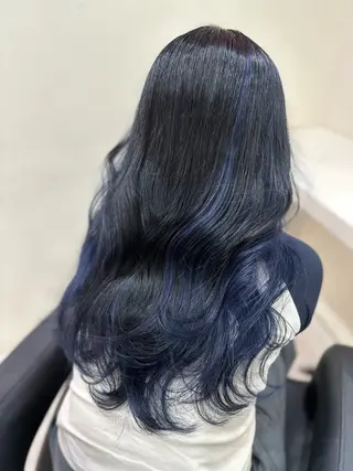 ロング カラー ヘアアレンジ 艶カラー/ハイトーン /レイヤーカットのヘアスタイル