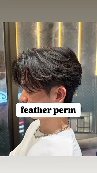 パーマ メンズ SALOWIN新宿三丁目所属・新宿/新宿三丁目 メンズハイライト梶原のヘアスタイル