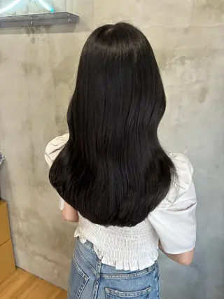 セミロング カラー 💖韓国風艶髪ヘア 💖EREN🦋のヘアスタイル