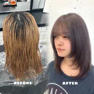 ミディアム カラー 🌟ゆりあ🌟 JILLSTUDIOのヘアスタイル