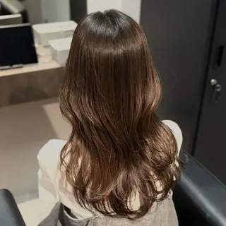 ロング カラー ブリーチなしカラー I 髪質改善Ⅰたつやのヘアスタイル