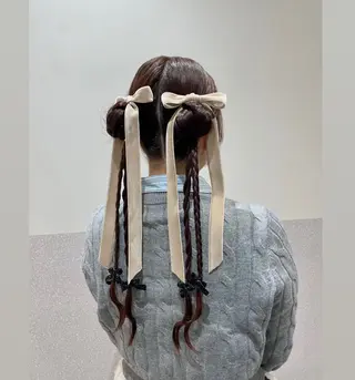 ヘアアレンジ ❤︎︎韓国ヘア❤︎︎ 𝑺𝒉𝒊𝒉𝒐のヘアスタイル