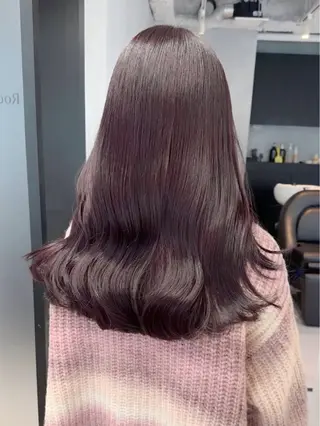 セミロング カラー 透明感ある血色感 カラー💞sariaのヘアスタイル