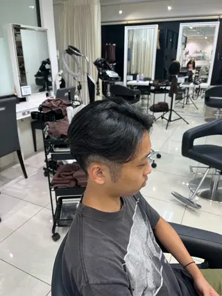 ショート パーマ 【シャドウパーマ センターパート】義心のヘアスタイル