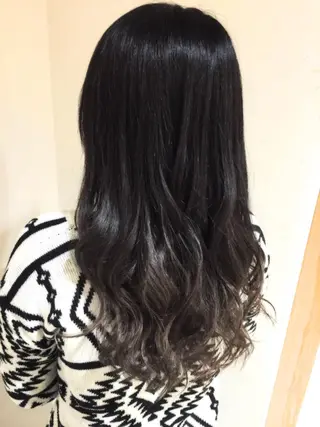 セミロング カラー ヘアアレンジ バレイヤージュ/ 髪質改善/渡邉悟🌱のヘアスタイル