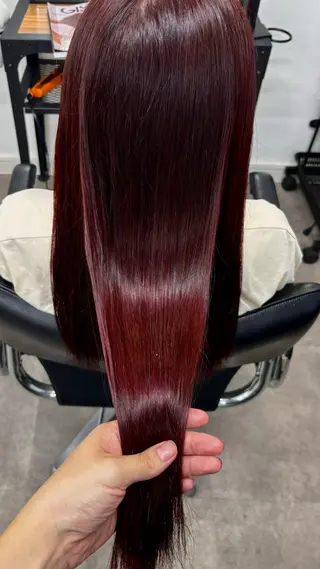 ロング カラー ざおや ゆなのヘアスタイル