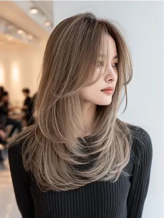 セミロング 生艶髪＆レイヤー🔔 渋谷お薦めNo.1✨のヘアスタイル