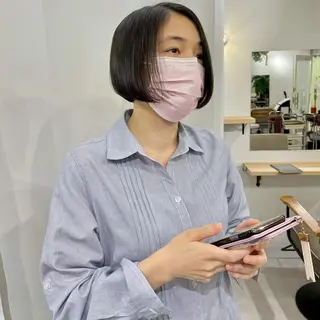 ショート レイヤーパーマ＊ 顔まわり似合わせのヘアスタイル