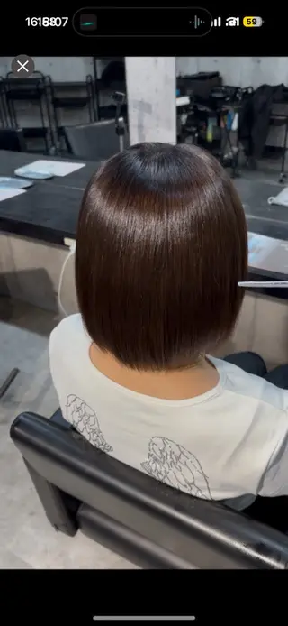 ミディアム 溝渕朋也 /髪質改善ストレートのヘアスタイル