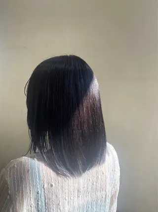 ミディアム 西 沙菜/トレンド カラー/透明感カラーのヘアスタイル