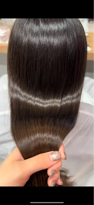 ロング メンズ 韓国レイヤー/酸性 ストレート/髪質改善のヘアスタイル