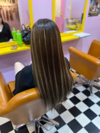 セミロング チビ編み込みエクステ どぅ〜す/YUIのヘアスタイル