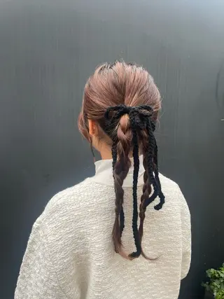 セミロング ヘアアレンジ ayano / 透明感・くすみカラーのヘアスタイル