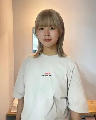 ミディアム ボブカットモデル/パ ーマ/harunaのヘアスタイル