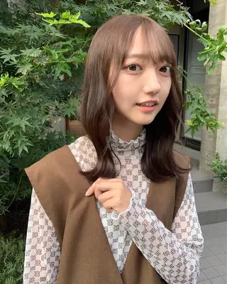 セミロング カラー 顔周りカット× 髪質改善【リョウ】のヘアスタイル