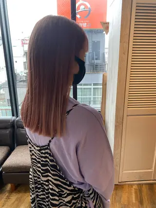 ロング カラー ヘアアレンジ re naのヘアスタイル