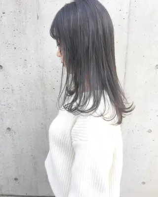 ミディアム カラー パーマ ヘアアレンジ メンズ キッズ ネイル マツエク・マツパ 韓国風×透明感カラー 髪質改善オタベシンヤのヘアスタイル