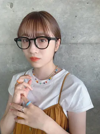 ショート カラー ボブパーマコテ巻き風 パーマNo1深江秀平のヘアスタイル