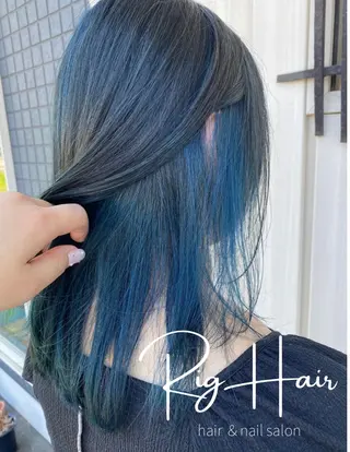 セミロング カラー RigHair所属・RigHair MIZUHOのネイルデザイン