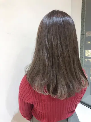 セミロング 似合わせ艶髪カラー ❤️ハダユミのヘアスタイル