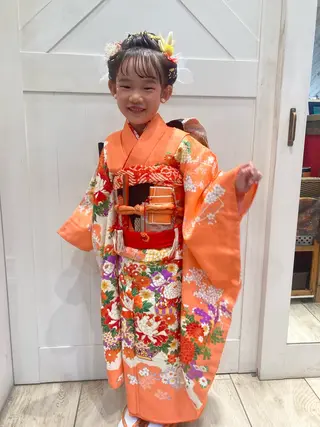 キッズ 白髪ぼかしハイライト 着付けヘアアレンジのその他イメージ