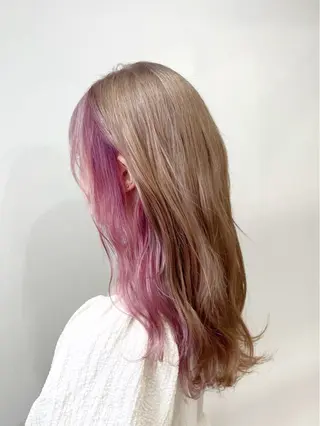 ミディアム デザインカラー 小西勇次のヘアスタイル