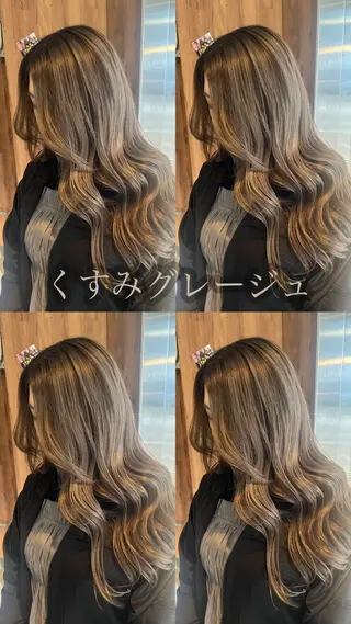 ロング 【ブロンド】【ベージ ュ系】TAKUMAのヘアスタイル