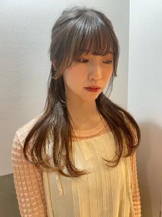 ロング カラー ヘアアレンジ レイヤーカット/ 縮毛矯正/ミサキ💐のヘアスタイル