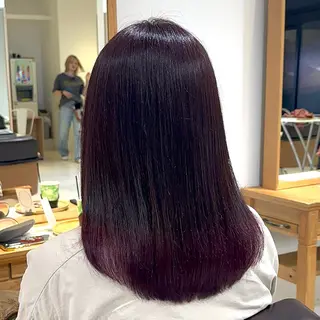 ミディアム 小西冬馬  髪質改善 縮毛矯正 艶カラーのヘアスタイル