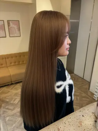 ロング カラー ミルクティ/ピンク/ レイヤー/yuriaのヘアスタイル