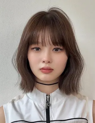 ミディアム けいし🐬ボブ 美髪縮毛矯正のヘアスタイル