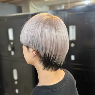 ショート カラー ヘアアレンジ メンズ 🌷韓国淡色ブリーチ 特化／りの🪽のヘアスタイル