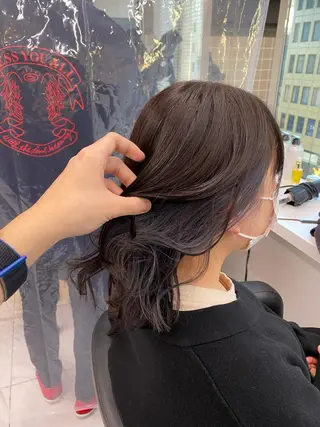 ミディアム カラー ヘアアレンジ メンズ特化 水口湧太のヘアスタイル