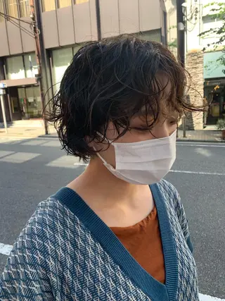 ショート パーマ パーマ/ボブ/ 神戸/豊浦翔太のヘアスタイル