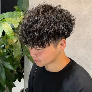 ショート カラー パーマ ヘアアレンジ メンズ キッズ ✂️メンズカット ひろき✂️のヘアスタイル