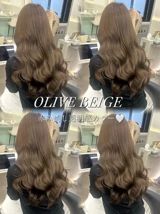 ロング カラー ヘアアレンジ fumika🎀 ベージュのヘアスタイル