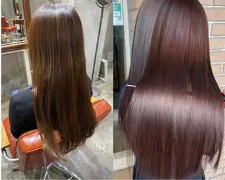 ロング カラー 🌈髪質改善💕 縮毛矯正✨青木まで✨のヘアスタイル