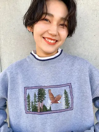 ショート カラー conne&riri所属・MAYU 💚森下のヘアスタイル