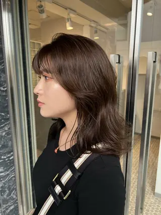 ミディアム カラー 樋野 亮のヘアスタイル