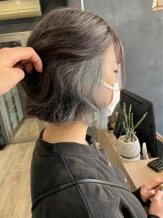 ミディアム カラー ~tie.hair salon所属・Ryoka🌼倉敷/ ハイトーン/レイヤーのヘアスタイル