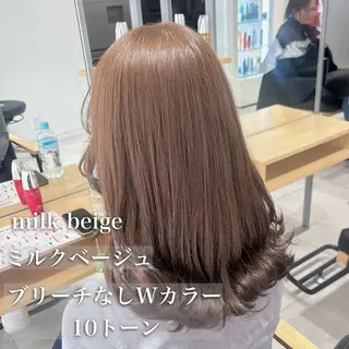 セミロング カラー ヘアアレンジ ベージュ/グレージュ 🧸あやか/表参道のヘアスタイル
