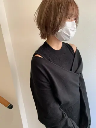 ミディアム カラー MARU レイヤー/パーマのヘアスタイル