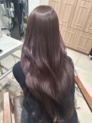 カラー momo🍑/顔周り カット/透明感カラーのヘアスタイル